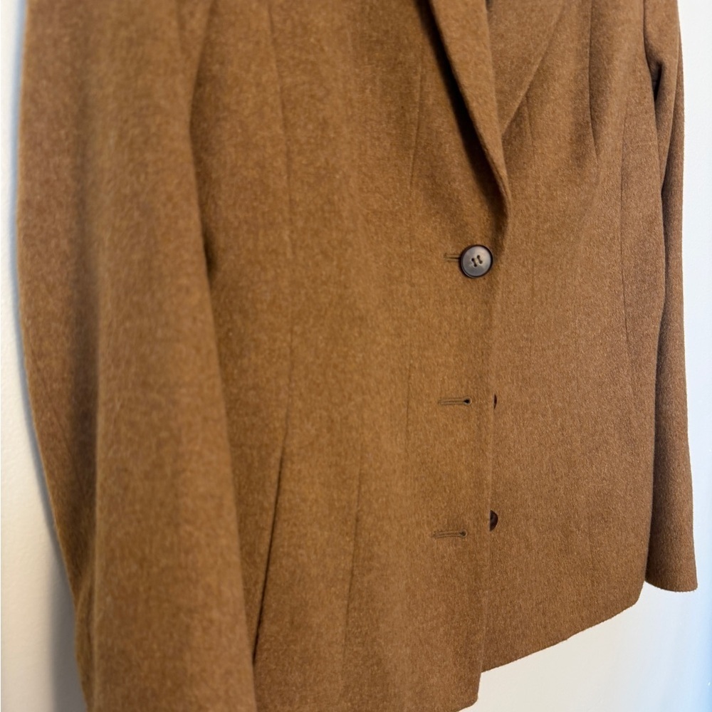 $1258 Lafayette 148 New York 100% cashmere structured brown blazer size 10 - Picture 4 of 10